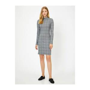 Koton Women's Blue Check Dress