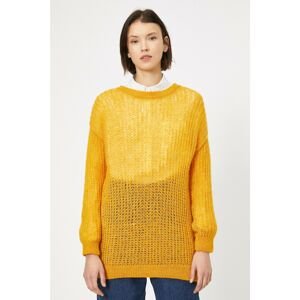 Koton Women's Yellow Knitted Sweater