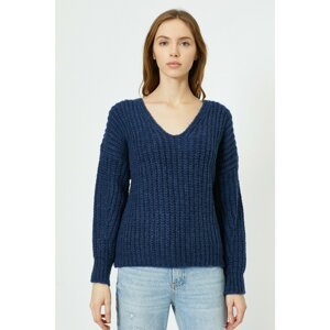 Koton Women's Navy Blue Knitted Knitwear Sweater