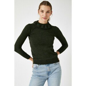 Koton Turtleneck Long Sleeve Ruffle Knitwear Sweater
