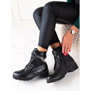 QUEEN VIVI WORKERY ANKLE BOOTS WITH POCKET
