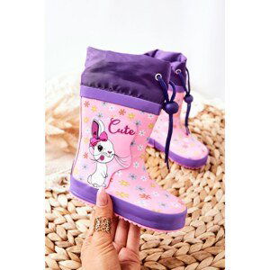 Children's Rubber Galoshes boots Pink Rabbit Hekamna