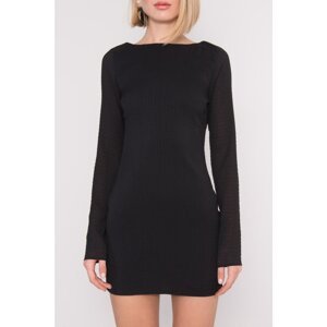 BSL Black mini dress with open back