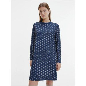 Dark Blue Women's Patterned Nightgown Calvin Klein - Women