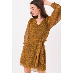 Mustard dress with BSL patterns