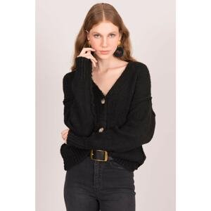 BSL black sweater with buttons