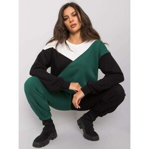RUE PARIS Green and black set with pants