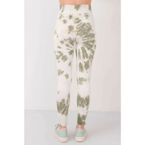 Khaki-white cotton leggings BSL in tie color