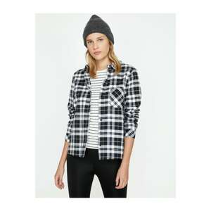 Koton Women's Black Check Shirt