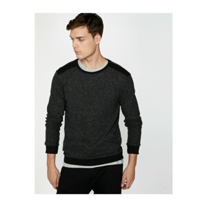 Koton Men's Gray Crew Neck Sweater