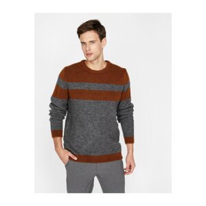 Koton Men's Striped Knitwear Sweater