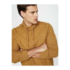 Koton Men's High Collar Patterned Sweater