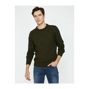 Koton Men's Green Patterned Sweater