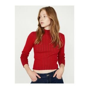 Koton Women's Red Turtleneck Sweater