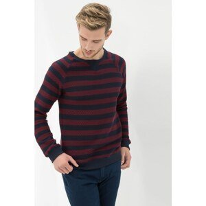 Koton Men's Claret Red Patterned Sweater