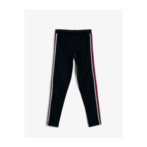 Koton Striped Elastic Waist Leggings for Girls