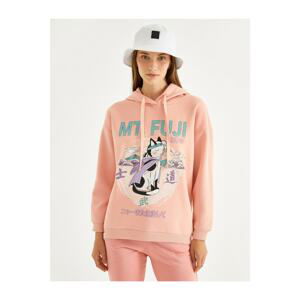 Koton Hoodie Printed Sweatshirt