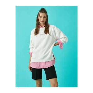 Koton Women's Sweatshirt Off-White 2kal68016yk