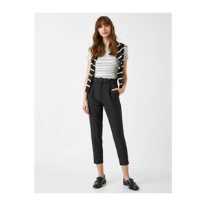 Koton Pocket Belted Trousers Front Pleated