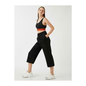 Koton Tie Waist Sweatpants With Wide Legs.