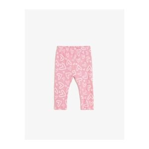 Koton Baby Girl Pink Printed Normal Waist Leggings