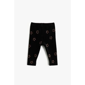 Koton Baby Girl Black Printed Tights