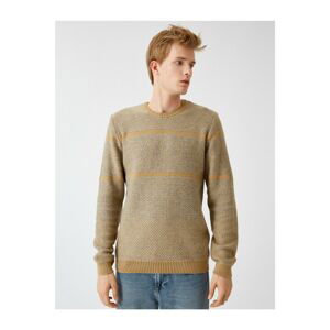 Koton Respect Life - Legislative Respect - Crew Neck Striped Long Sleeve Knitwear Sweater