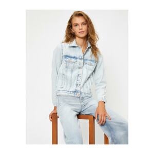 Koton Cotton Pocket Denim Jacket