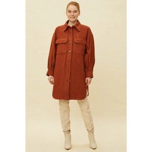 Koton Women's Long Shirt Jacket