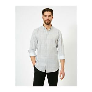 Koton Men's Gray Striped Shirt