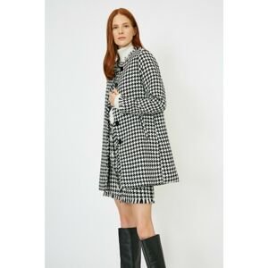 Koton Women's Button Detailed Pocketed Coat