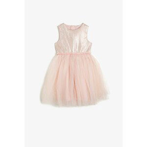 Koton Girl Pink Tulle Detailed Dress