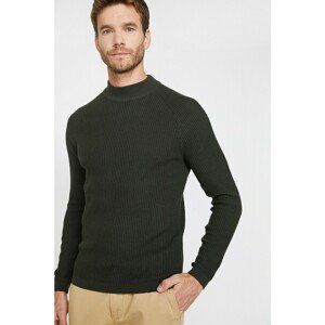 Koton Men's Green High Collar Knitwear Sweater