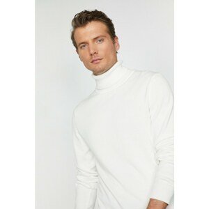 Koton Men's White Turtleneck Sweater