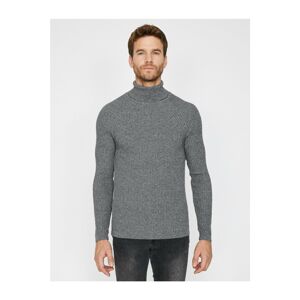 Koton Men's Anthracite Turtleneck Knitwear Sweater