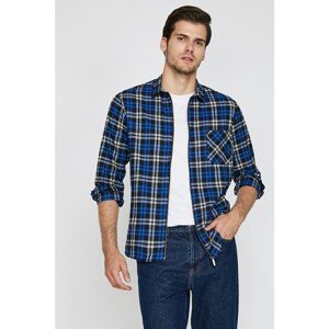 Koton Men's Blue Check Shirt