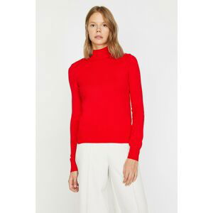 Koton Women's Red Turtleneck Sweater