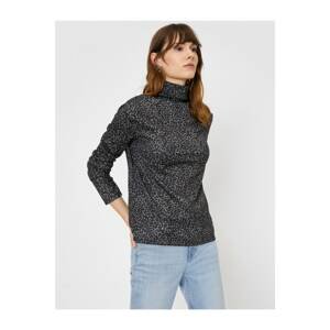 Koton Women's Brown Turtleneck Long Sleeve Sweater