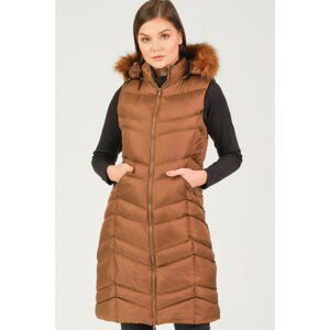 Z6704 DEWBERRY FIXAY LADIES VEST-COFFEE