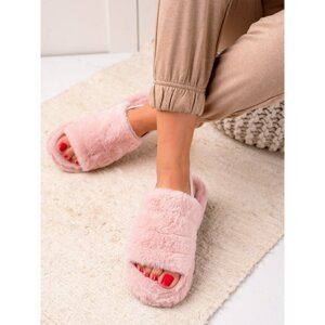 TRENDI PINK SLIPPERS ON AN ELASTIC BAND