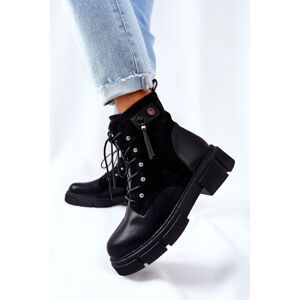 Leather Tiered Worker Boots Black Your Way!