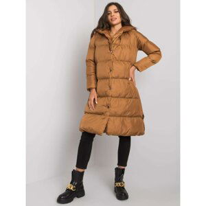 Women's brown hooded jacket