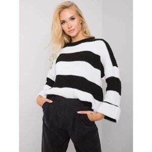 Black and white wool sweater
