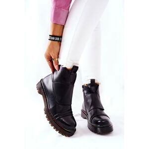 Boots With Colorful Stitching Black Milie