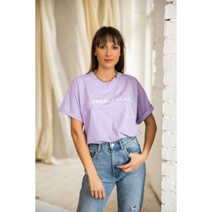 Chiara Wear Woman's T-Shirt Thank You Purple