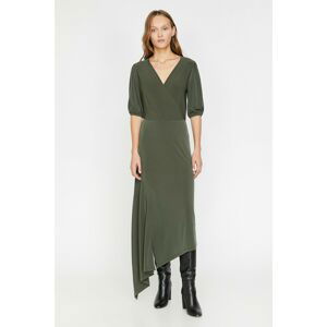 Koton Women's Green V-Neck Dress