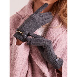 Classic dark grey women's gloves