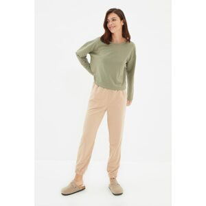 Trendyol Beige Knitted Sweatpants