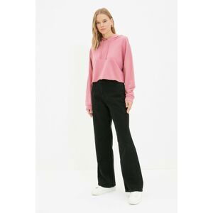 Trendyol Black High Waist Button Closure Wide Leg Jeans