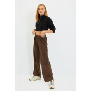 Trendyol Brown Wide Leg Knitted Sweatpants